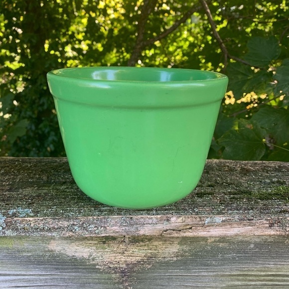 Vintage 1940’s Stonewear Kitchen Bowl Green - Picture 4 of 6